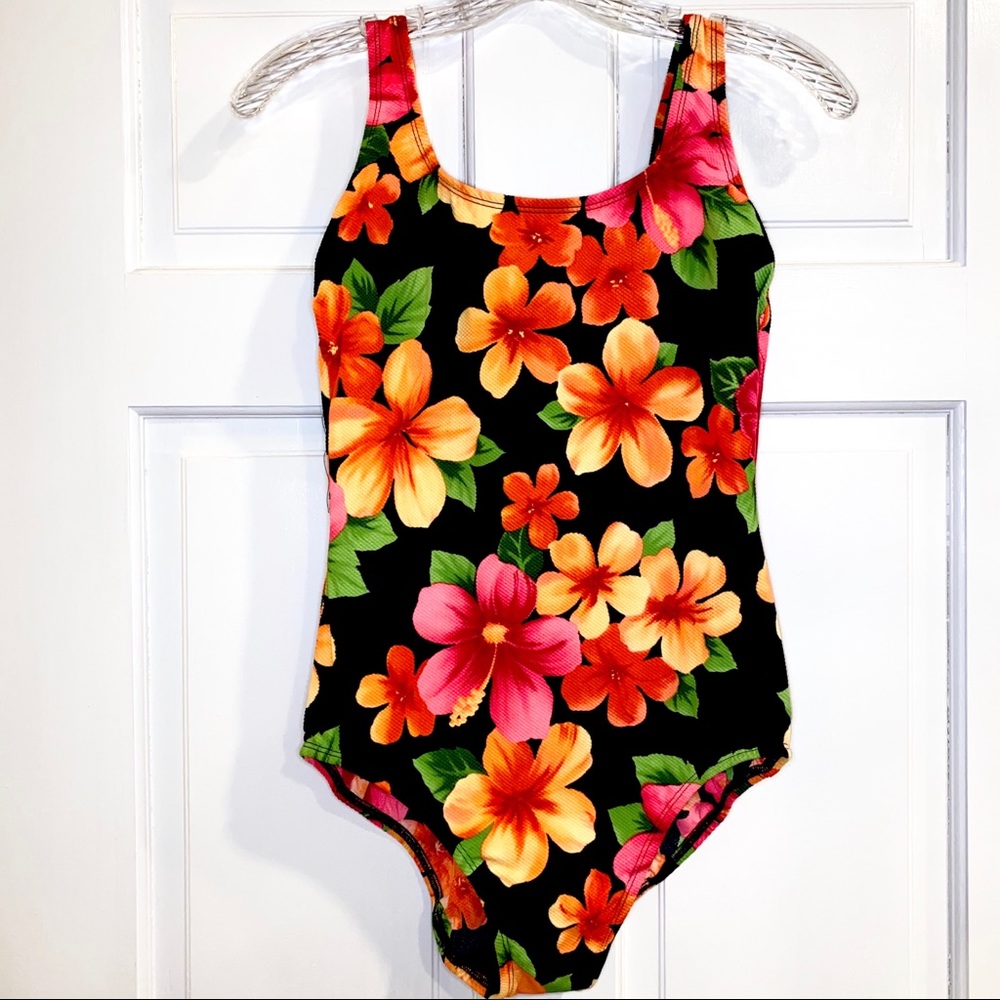 Vintage Floral One Piece Swimsuit